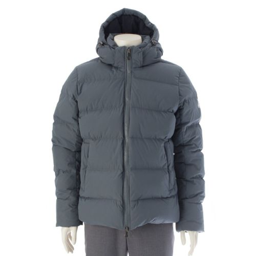 ピレネックス SPOUTNIC MINI スプートニック ミニ フェザー フーデッド ロゴワッペン ダウンジャケット アウター ネイビー M