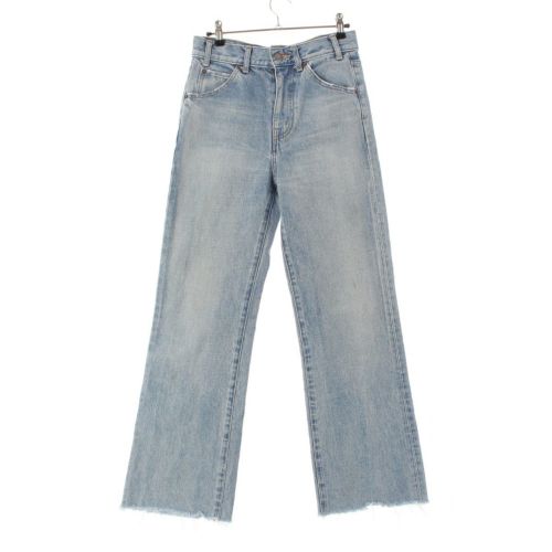 セリーヌ カットオフ ストレート デニムパンツ ジーンズ N424 789D 07VS ブルー 26