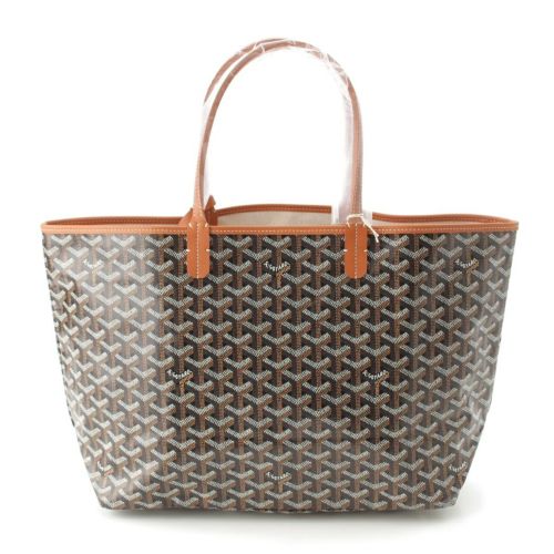 ゴヤール サンルイPM ゴヤールディンキャンバス & シュヴロッシュカーフスキン ロゴ トートバッグ STLOUIPMLTY01CL03P ブラック×タン