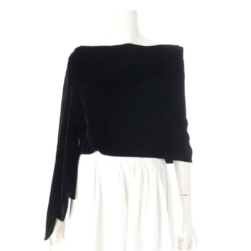 コムデギャルソン ノワール AD1991 ベロア レーヨン キュプラ 変形 デザイン トップス AJ-05002S ブラック S