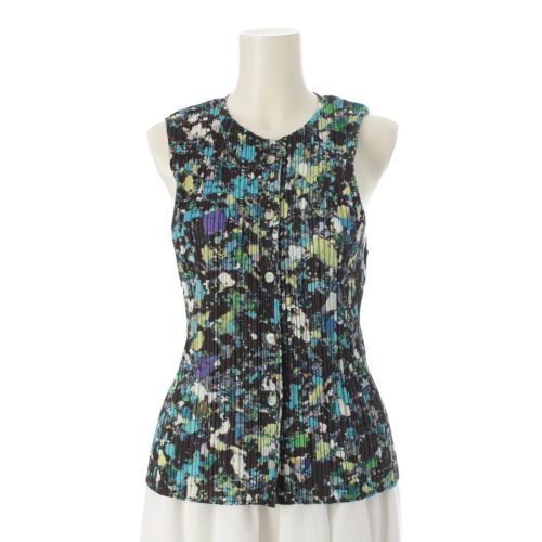 プリーツプリーズ イッセイミヤケ 1999 99AW 総柄 ベスト トップス PP96-JE021 マルチカラー 4