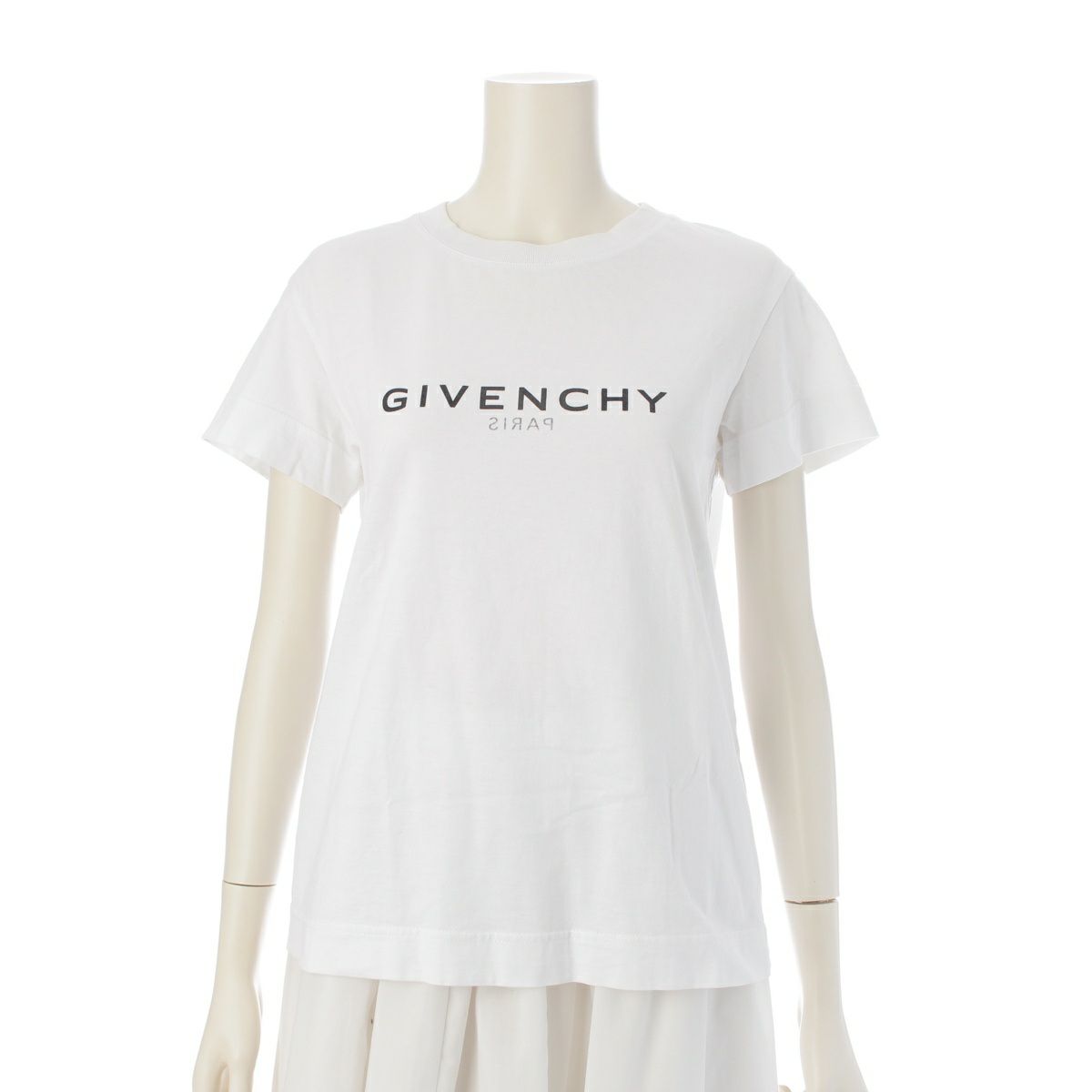 ジバンシー コットン ロゴ Tシャツ カットソー トップス BW707Y3Z6P ホワイト S