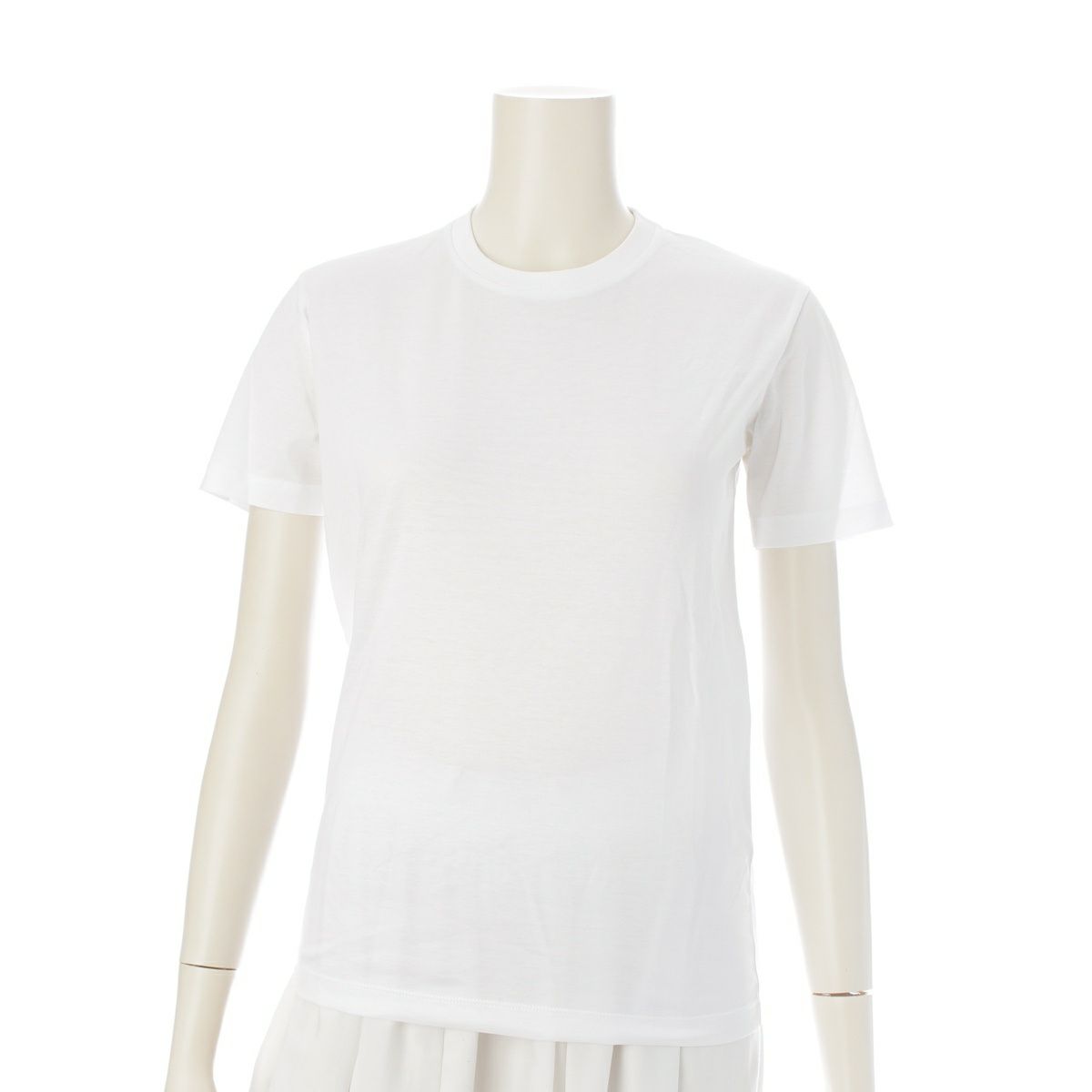 プラダ 21年 トライアングル ロゴ Tシャツ カットソー 半袖 35570 ホワイト XS