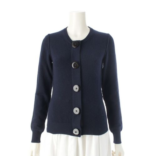 ドルチェアンドガッバーナ カシミヤ ロゴボタン ニット トップス F0C93K ネイビー 38