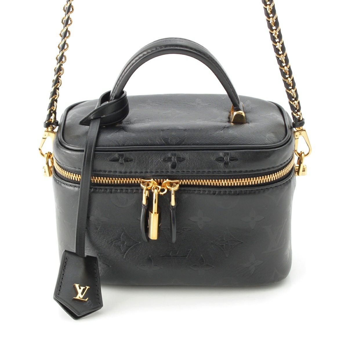 ルイヴィトン レザー モノグラムインク ヴァニティ PM 2WAY バニティバッグ M57118 ブラック