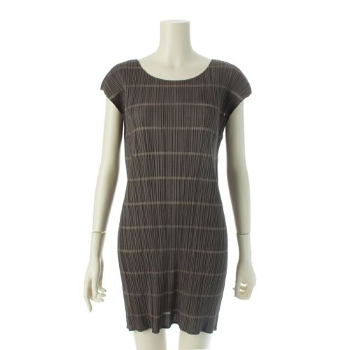 プリーツプリーズ イッセイミヤケ デザインプリーツ チュニック ワンピース PP43-JT536 カーキ オリーブ 3