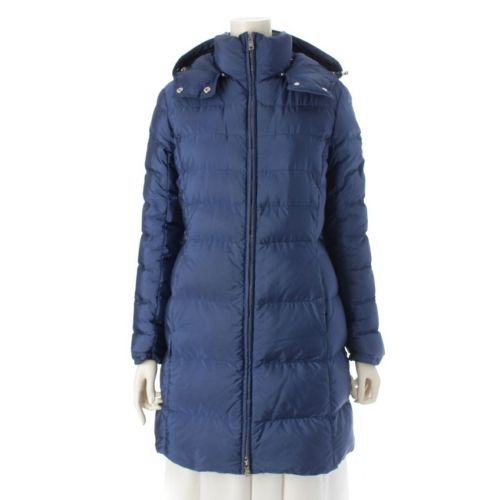 プラダ 15年 ナイロン ロゴベルト ダウンコート アウター 290660 ブルー 40S