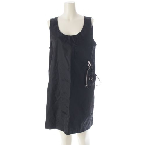 プラダ コットン ポリアミド RE-NYLON リナイロン ワンピース 139690 S212 1XBH ブラック XS