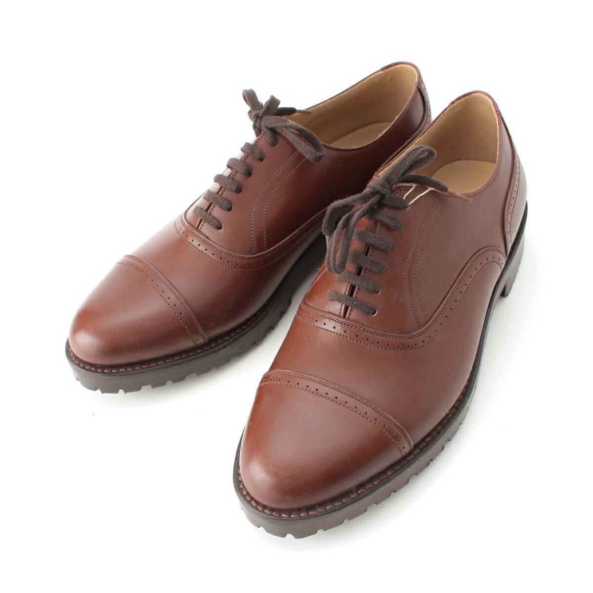 コムデギャルソンオム レザー ストレートチップ ドレスシューズ ブラウン 25 2/1