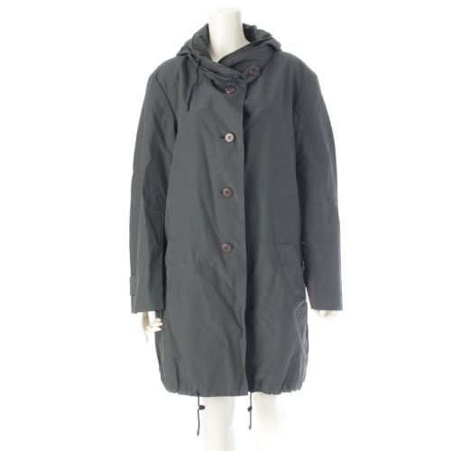 イッセイミヤケ 99SS コットン ナイロン フーデット コート アウター IM91-FA001 チャコールグレー L