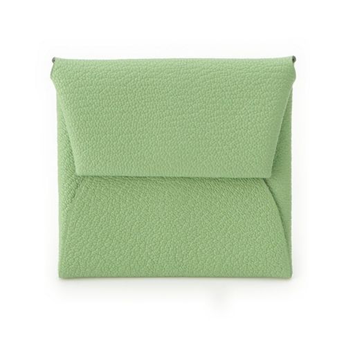 エルメス バスティア シェーブル 小銭入れ コインケース Ｗ刻印 ヴェールクリケット グリーン系