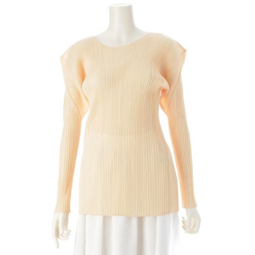 プリーツプリーズ イッセイミヤケ 96SS クルーネック カットソー 長袖 トップス PP61-JK202 オレンジ F