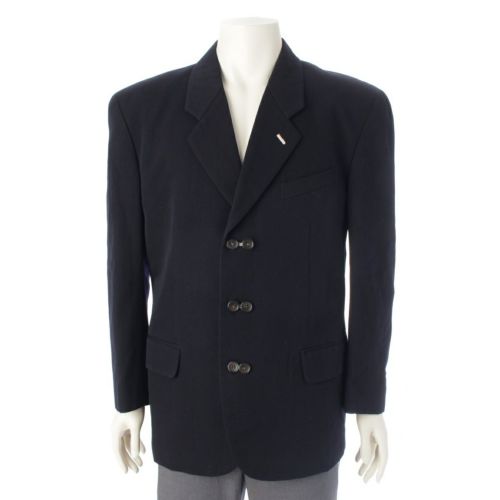 コムデギャルソンオムプリュス AD1988 88AW ウール ホワイトステッチ 3Bシャツ テーラードジャケット ネイビー S