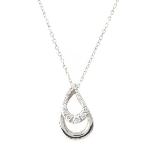 ヴァンドーム青山 ウーマン ダイヤモンド ネックレス ジュエリー Pt950×Pt850 シルバー 2.5g