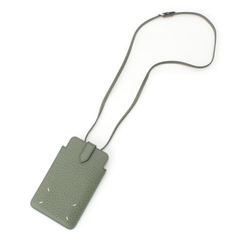 メゾンマルジェラ 4ステッチ フォンポーチ フォンホルダー ショルダーポシェット ショルダーバッグ タイム系 SA1VZ0008 グリーン