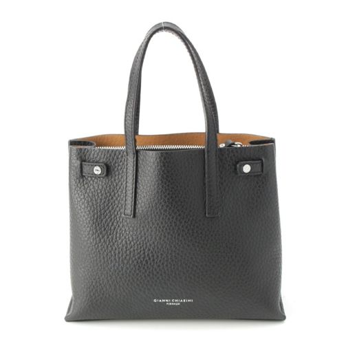 ジャンニキャリーニ アルテア　S スモール 2WAY ハンドバッグ ブラック シルバー