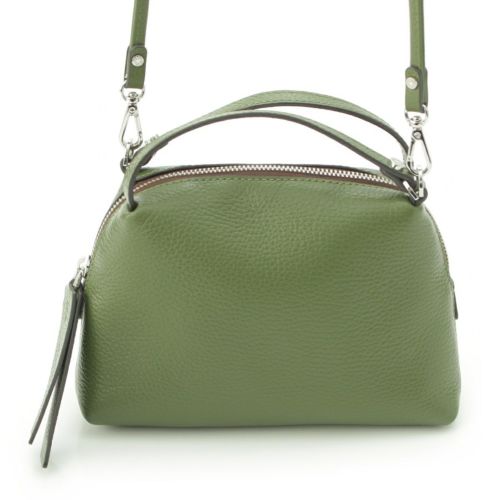 ジャンニキャリーニ アリファ レザー スモール 2WAY ハンドバッグ グリーン