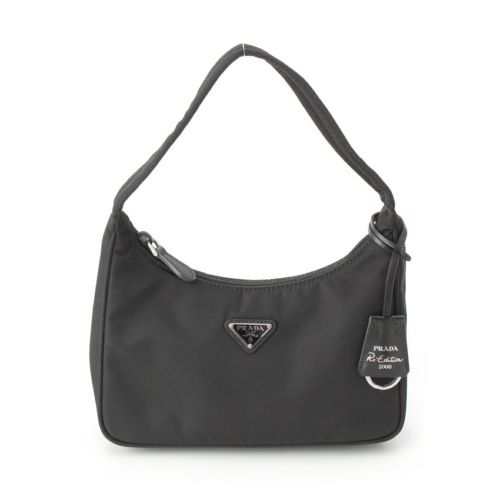 プラダ ナイロン Re-Edition 2000 Re-Nylon ロゴ ミニ ハンドバッグ 1NE515 ブラック