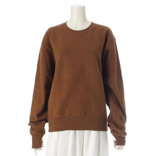 サンローラン 24SS コットン 刺しゅう スウェット トップス 長袖 778465 ブラウン M