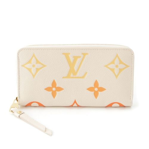 ルイヴィトン LV グラディエント アンプラント ラウンドファスナー ジッピーウォレット 長財布 M82206 ホワイト