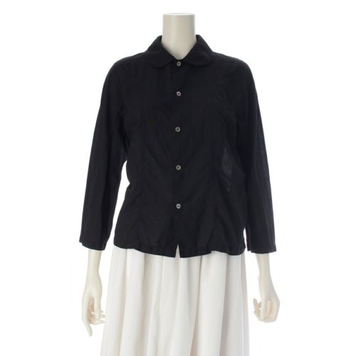 コムデギャルソン AD2015 15AW 製品染め 丸襟シャツ ブラウス トップス GP-B015 ブラック XS