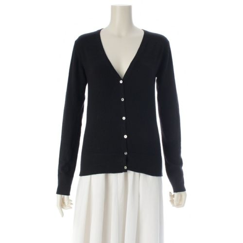 ジルサンダー カシミヤ シェルボタン ニット カーディガン トップス ブラック M
