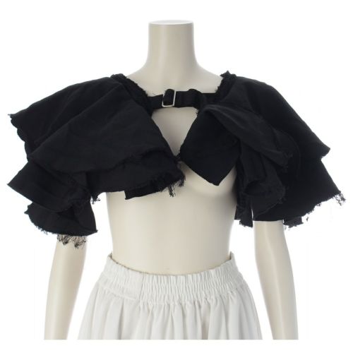 コムデギャルソン コムデギャルソン AD2023 23SS ポリエステルツイル 袖 フリル ボレロ トップス アームカバー RK-K802 ブラック S