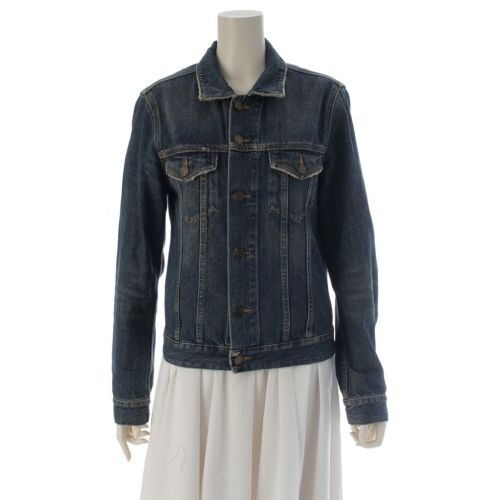 サンローラン 15年 コットン 3rdタイプ デニムジャケット 377890 インディゴ XS