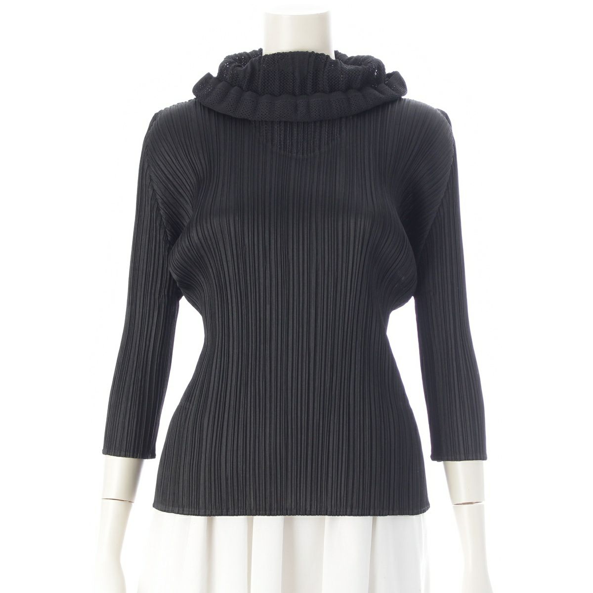 プリーツプリーズ イッセイミヤケ タートルネック トップス PP81-JK582 ブラック 4