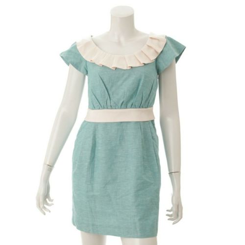 Chesty チェスティ リネン混 ワンピース ミントグリーン 0