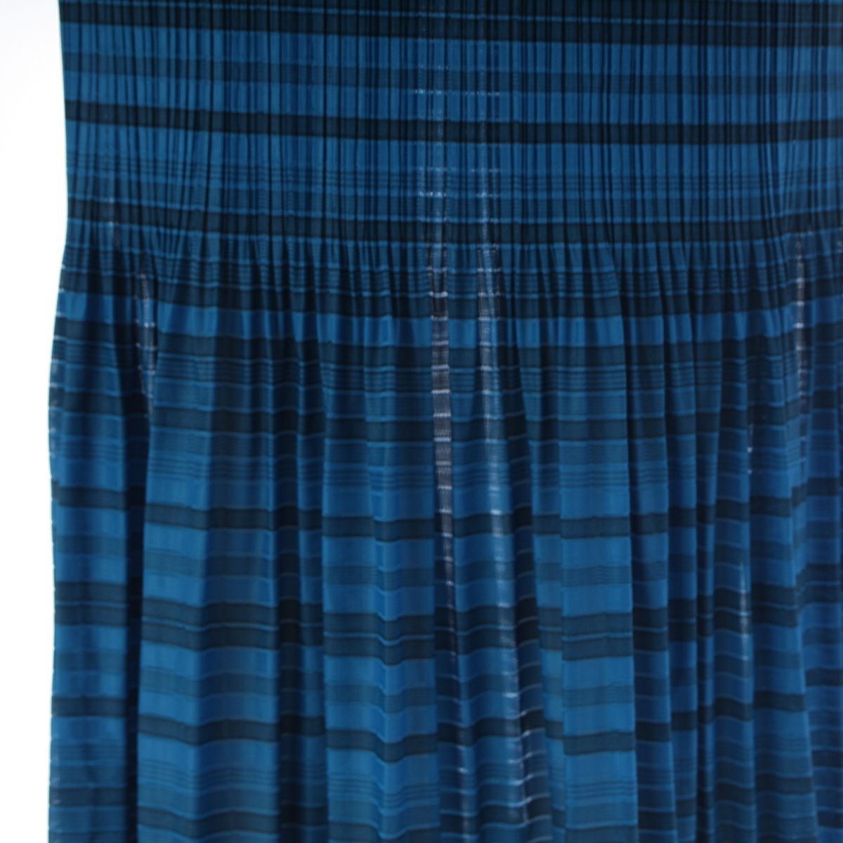 プリーツプリーズ イッセイミヤケ ボーダー ティアード ノースリーブ