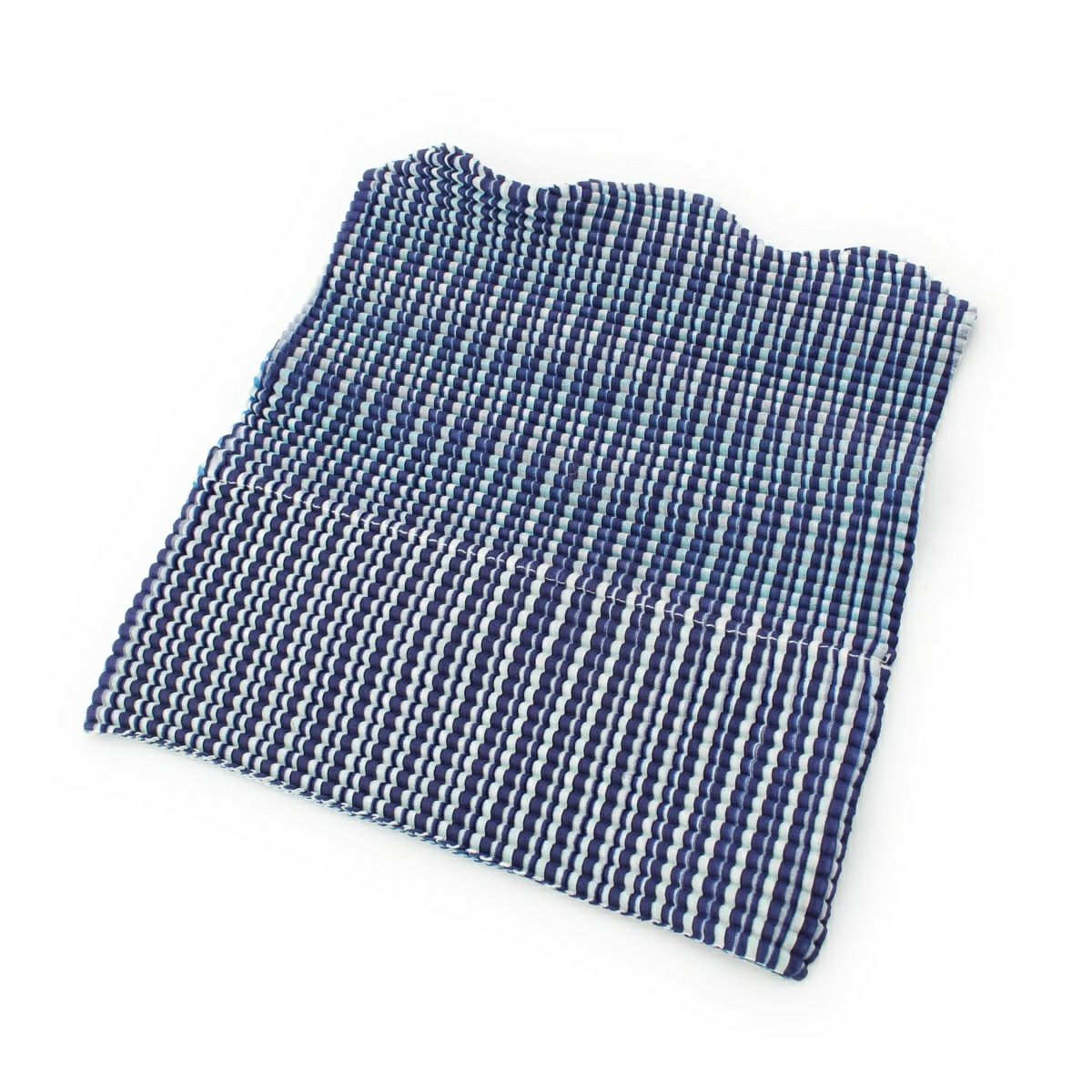 イッセイミヤケ ティープリーツ T-PLEATS ビーニー ハット 帽子 ブルー ホワイト F