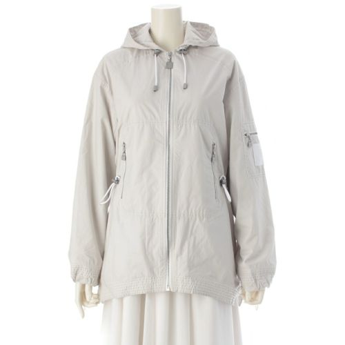 シャネル スポーツ コットン ロング ブルゾン パーカー アウター P22972 グレー 36