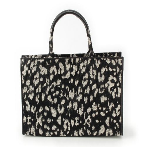 フルラ キャンバス オポチュニティ トートバッグ ブラック ホワイト