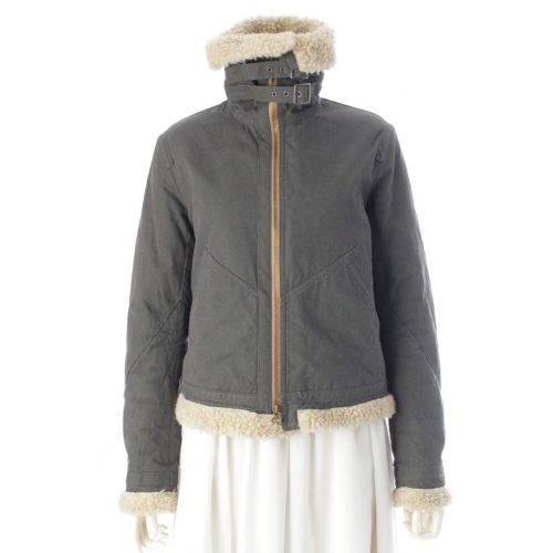 ワイズ パープルレーベル ボアフライトジャケット ブルゾン YD-Y01-809 カーキオリーブ ベージュ 2