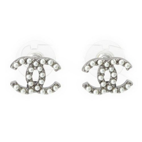 シャネル A12P ココマーク パール ピアス アクセサリー シルバー