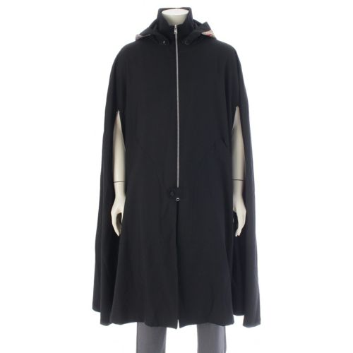 グラウンドワイ Ground Y ウール リバーシブル 総柄 河鍋暁斎 絵画 ロング ポンチョ アウター GN-C04-853 ブラック系 マルチカラー 3