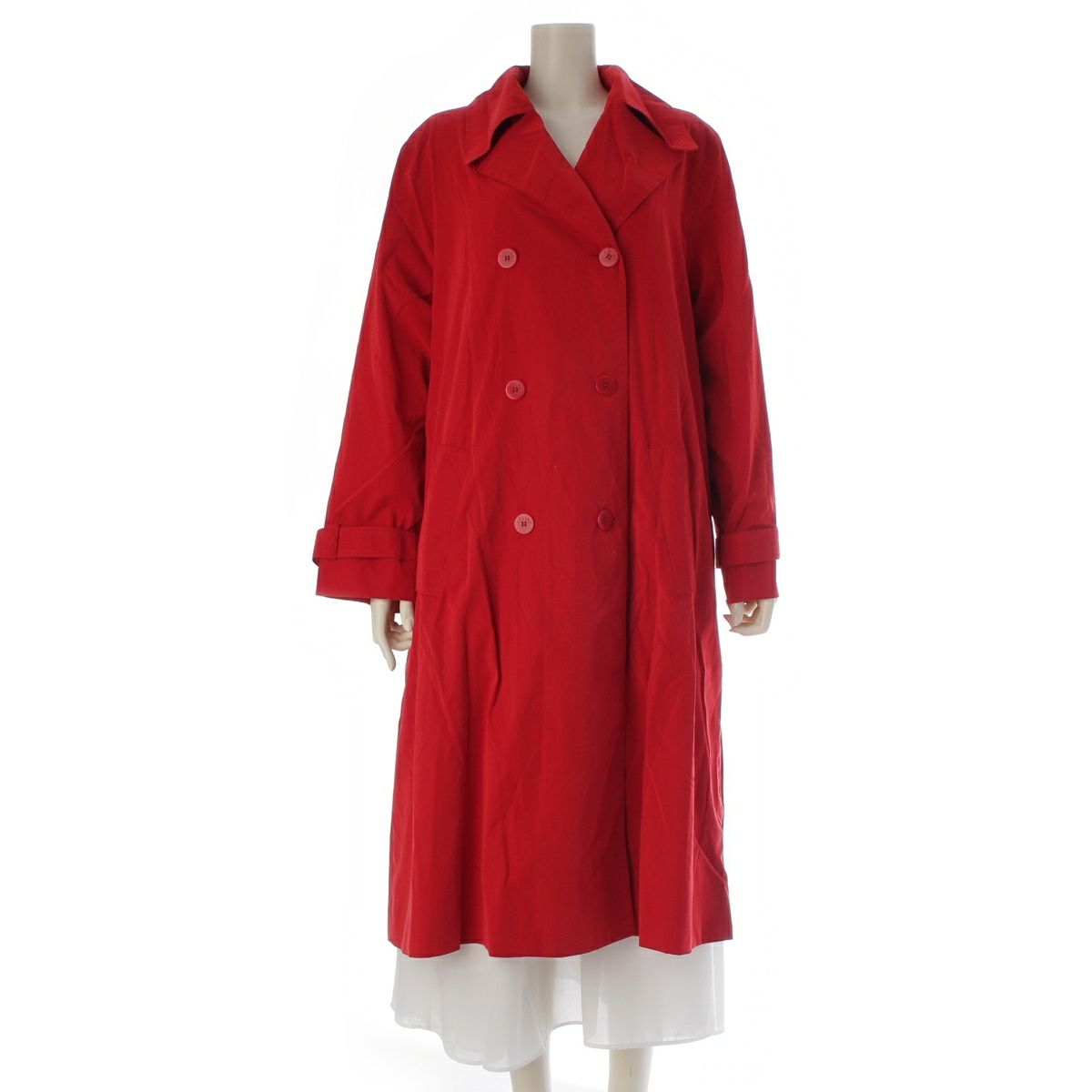 セリーヌ ヴィンテージ トレンチコート アウター レッド 38