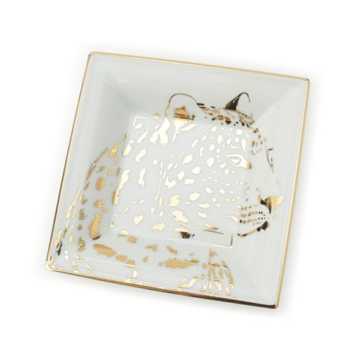 カルティエ スクエアプレート パンテール 皿 食器 ホワイト ゴールド