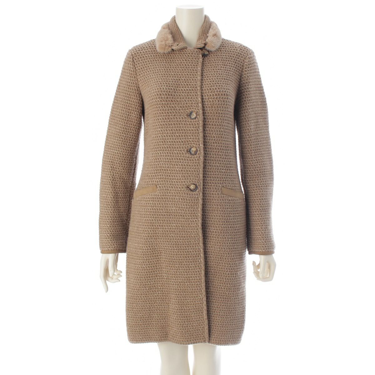ロロピアーナ カシミヤ ニット コート アウター FAE1432 ベージュ 38