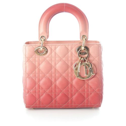 クリスチャンディオール My Lady Dior レディディオール カナージュ グラデーション 2WAY ショルダー ハンドバッグ ピンク