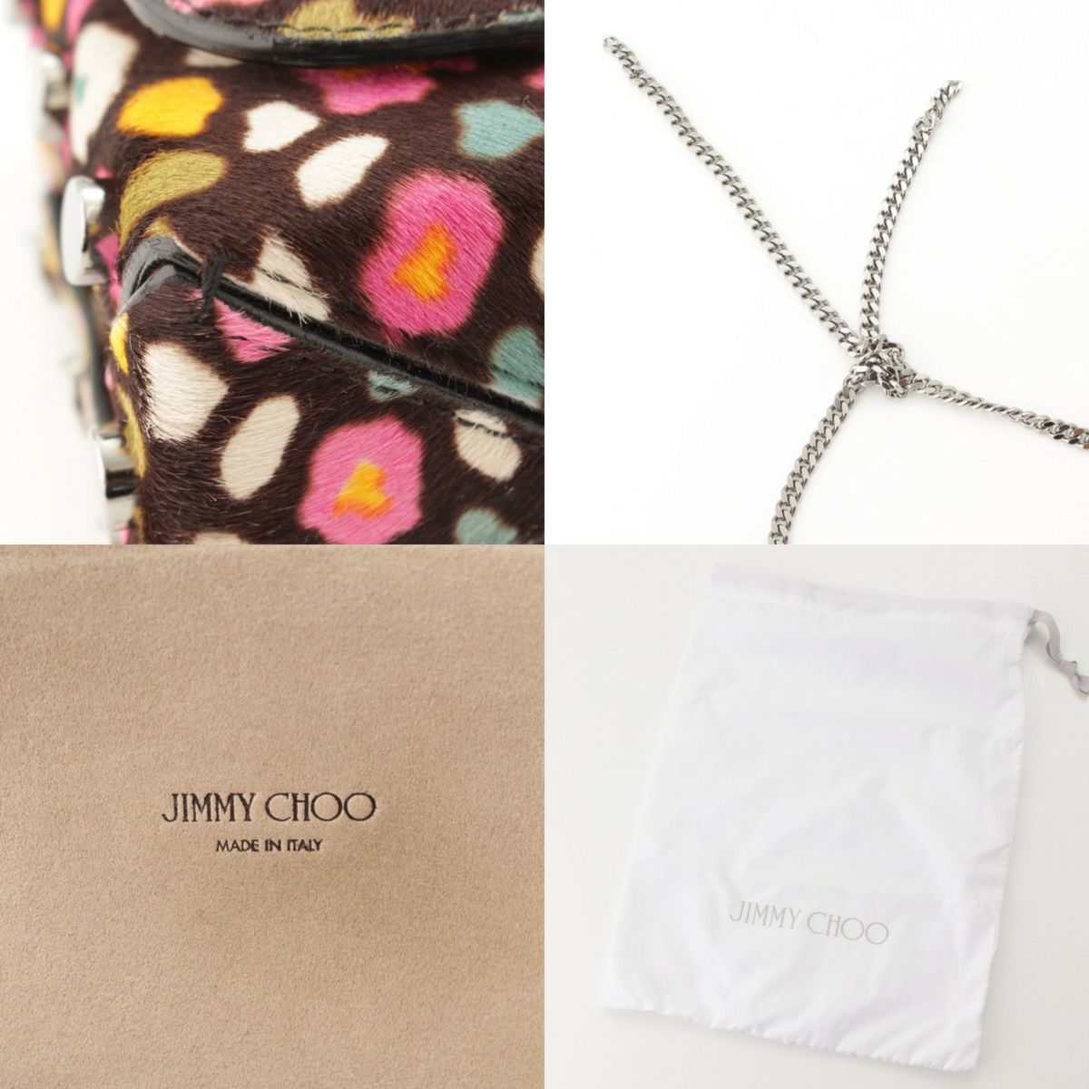 JIMMY CHOO Lockett ハラコ チェーン ショルダーバッグ レオパ ジミーチュウ(Jimmy Choo) Lockett ハラコ チェーン ショルダー