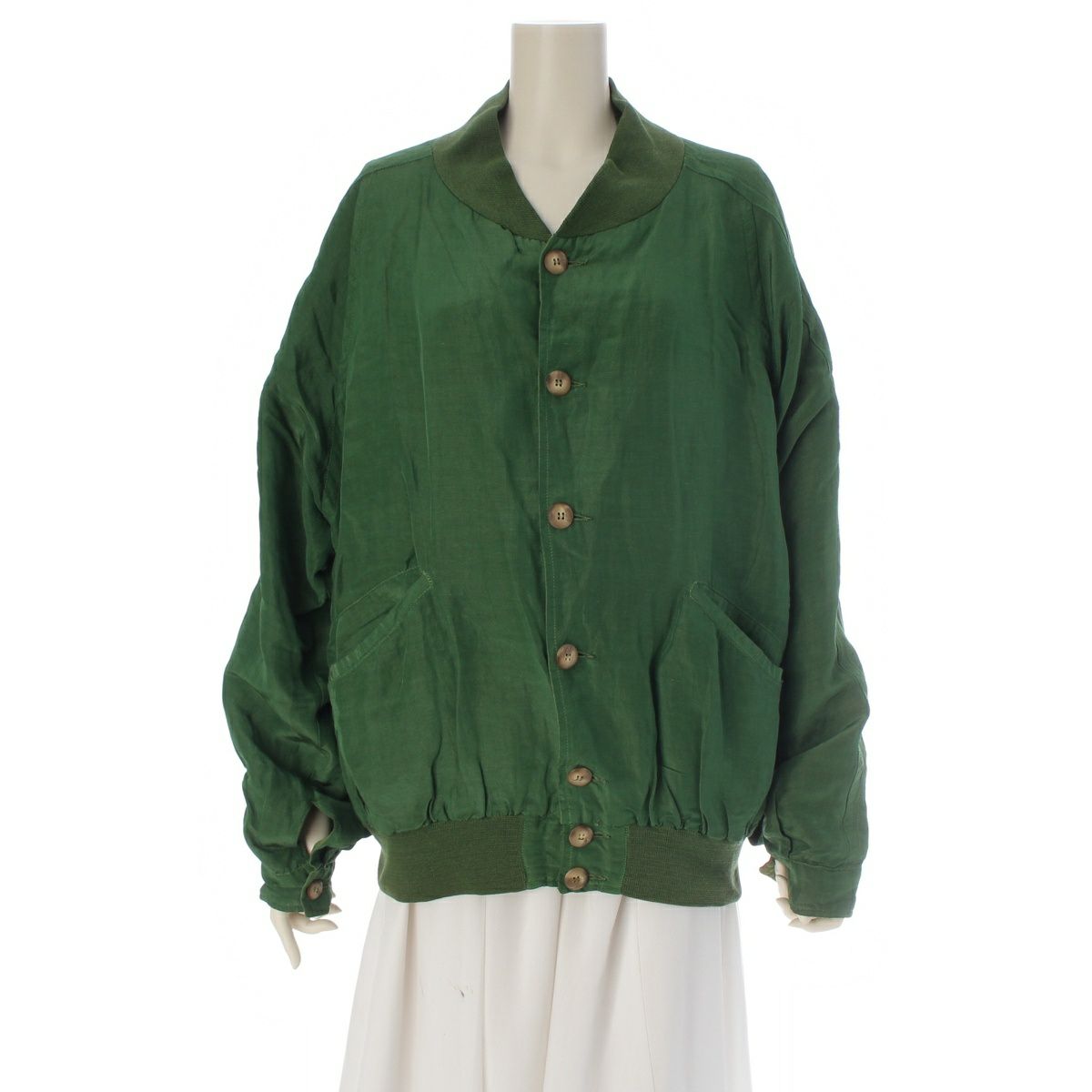 シーピーカンパニー 初期 86s 80s ビスコース コットン マッシモ オスティ テーラードジャケット アウター フライト グリーン 48