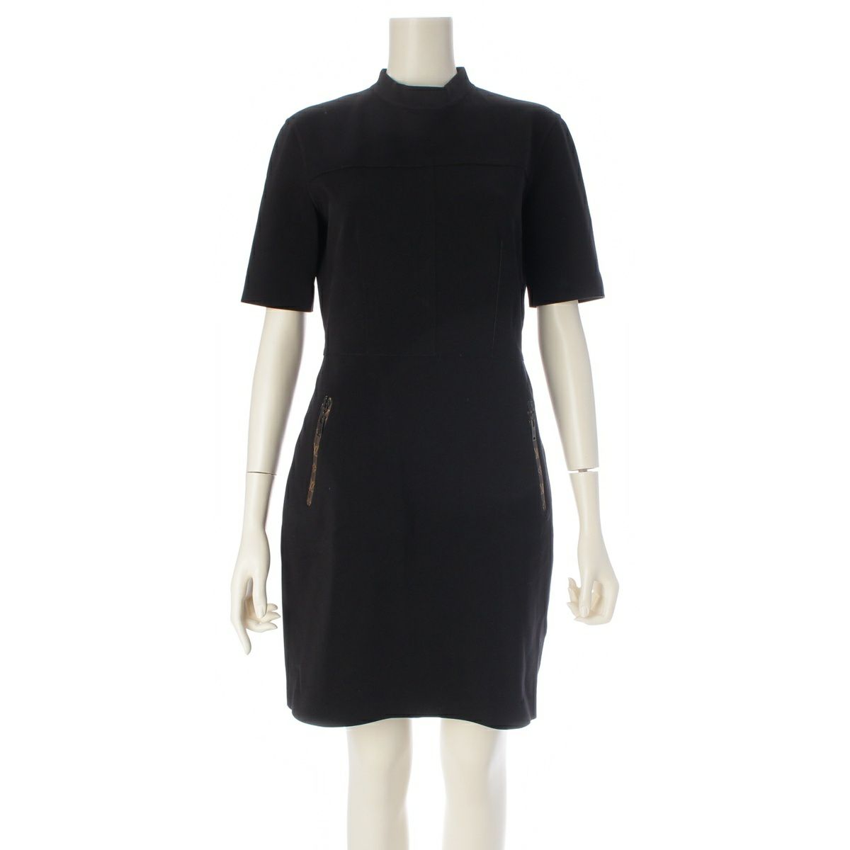 ルイヴィトン 20AW モノグラム 半袖 ストレッチ ワンピース RW202W ブラック 38