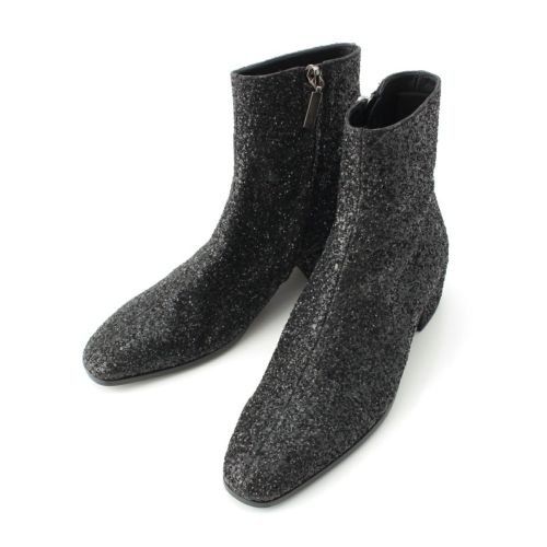 サンローラン グリッター アンクル ブーツ 582270 ブラック 37 2/1