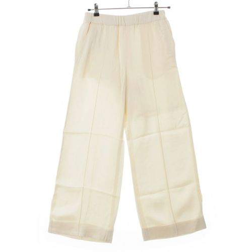 ジルサンダー 23SS レーヨン ワイドレッグクロップ イージー パンツ J01KA0110 ホワイト 32