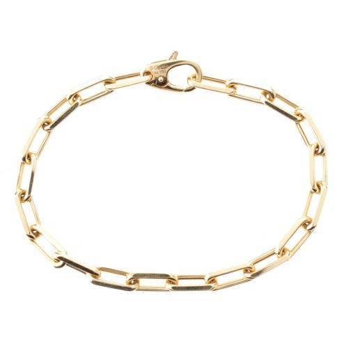 カルティエ 2025 サントス ドゥ カルティエ 750YG チェーン ブレスレット B6021300 ゴールド 18.8g