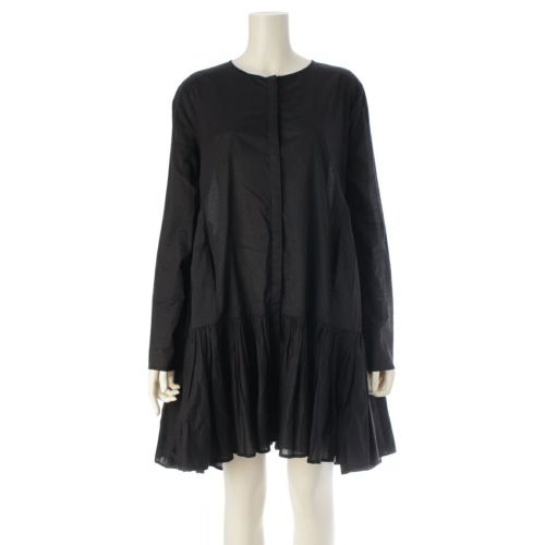 MERLETTE マーレット SOLIMAN DRESS ソリマン ドレス コットン 比翼 ワンピース 長袖 シャツ トップス ボトムス 9910300041 ブラック XS