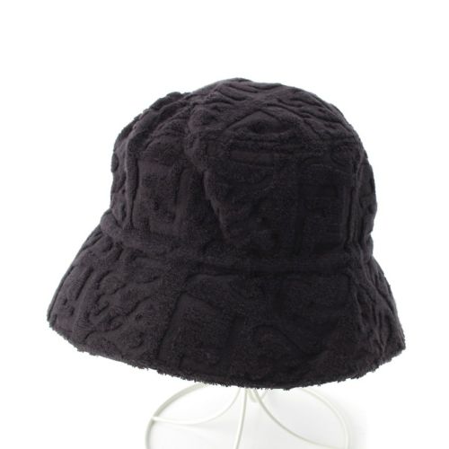 フェンディ ズッカ コットン ハット 帽子 バケット FXQ801 ブラック M