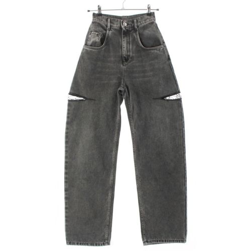 メゾンマルジェラ コットン スラッシュディティール パンツ ボトムス S51LA0051 ブラック 36